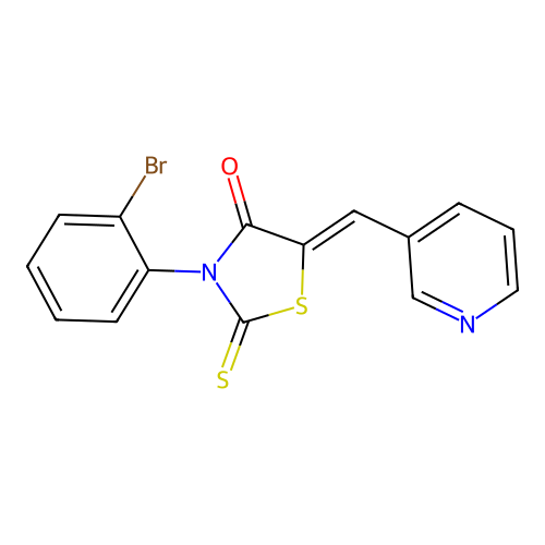3-(2-Bromophenyl)-5-(3-pyridylmethylene)-2-thioxo-1,3-thiazolidin-4-one structure