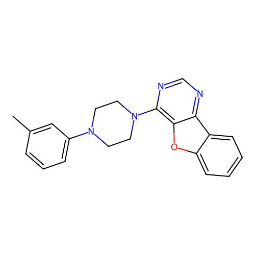 4-[4-(3-Methylphenyl)piperazin-1-yl]-[1]benzofuro[3,2-d]pyrimidine structure