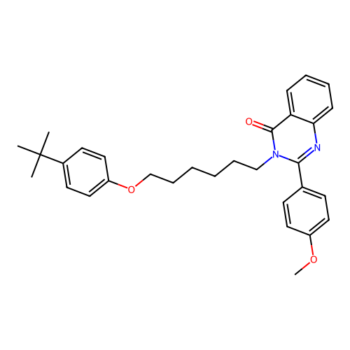 3-[6-(4-tert-butylphenoxy)hexyl]-2-(4-methoxyphenyl)quinazolin-4(3H)-one structure
