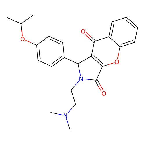2-(2-dimethylaminoethyl)-1-(4-propan-2-yloxyphenyl)-1H-chromeno[2,3-c]pyrrole-3,9-dione structure