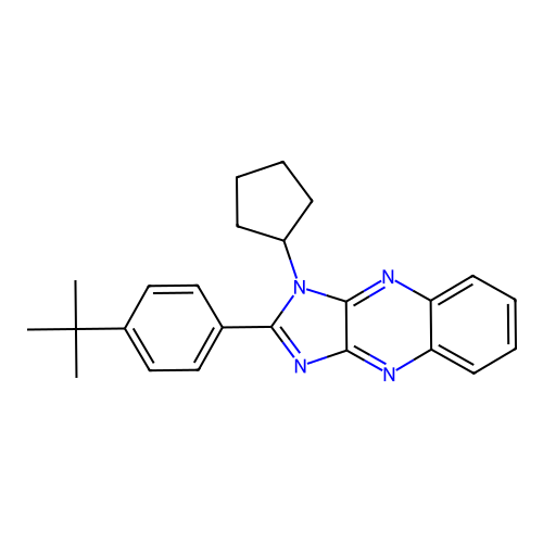2-(4-tert-butylphenyl)-1-cyclopentyl-1H-imidazo[4,5-b]quinoxaline structure