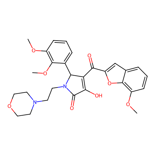 5-(2,3-Dimethoxyphenyl)-3-hydroxy-4-[(7-methoxybenzo[d]furan-2-yl)carbonyl]-1-(2-morpholin-4-ylethyl)-3-pyrrolin-2-one structure