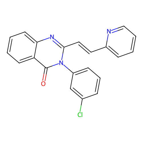 3-(3-chlorophenyl)-2-[(E)-2-(pyridin-2-yl)ethenyl]quinazolin-4(3H)-one structure