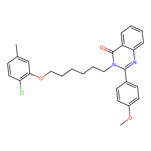 3-(6-(2-chloro-5-methylphenoxy)hexyl)-2-(4-methoxyphenyl)quinazolin-4(3H)-one structure