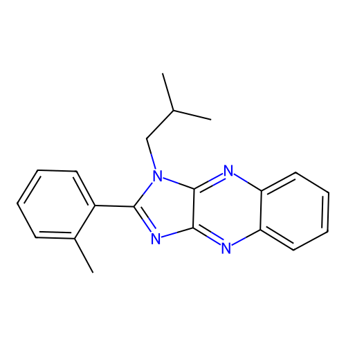 2-(2-methylphenyl)-1-(2-methylpropyl)-1H-imidazo[4,5-b]quinoxaline structure