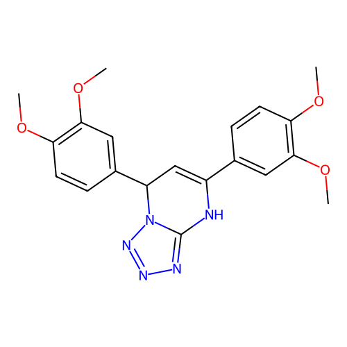 5,7-Bis(3,4-dimethoxyphenyl)-4,7-dihydrotetrazolo[1,5-a]pyrimidine structure