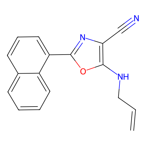 2-(Naphthalen-1-yl)-5-(prop-2-en-1-ylamino)-1,3-oxazole-4-carbonitrile structure