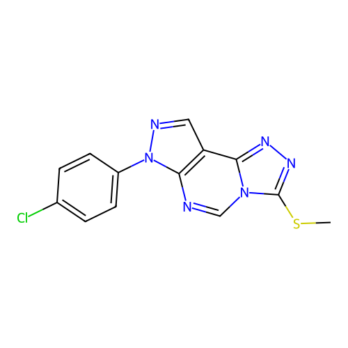 C13H9ClN6S structure