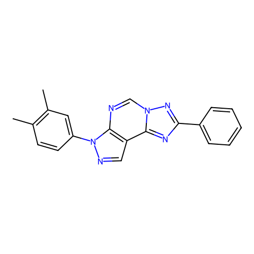 7-(3,4-dimethylphenyl)-2-phenyl-7H-pyrazolo[4,3-e][1,2,4]triazolo[1,5-c]pyrimidine structure