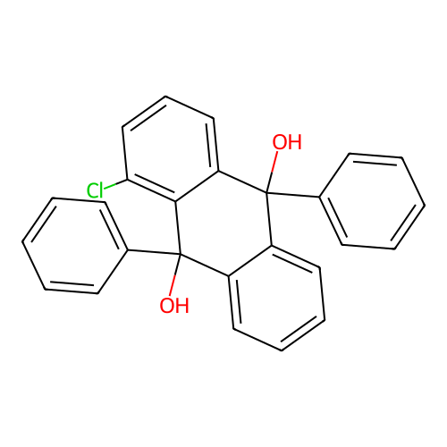 1-Chloro-9,10-diphenylanthracene-9,10-diol structure