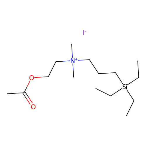 Ammonium, dimethyl(2-hydroxyethyl)(3-(triethylsilyl)propyl)-, iodide, acetate structure
