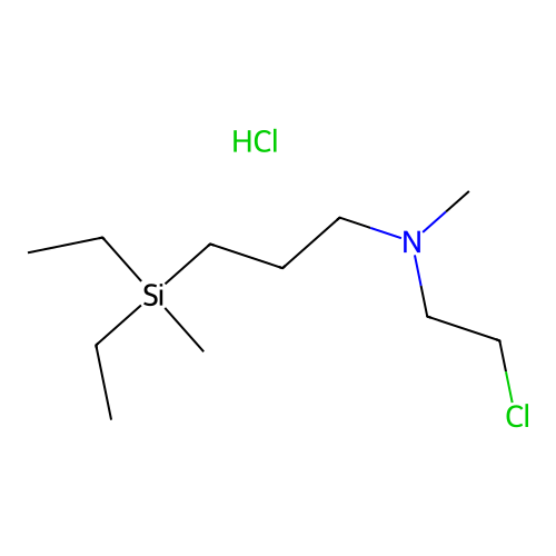 Propylamine, N-(2-chloroethyl)-3-(diethylmethylsilyl)-N-methyl-, hydrochloride structure