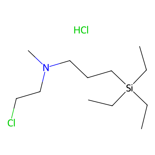 Propylamine, N-(2-chloroethyl)-N-methyl-3-(triethylsilyl)-, hydrochloride structure