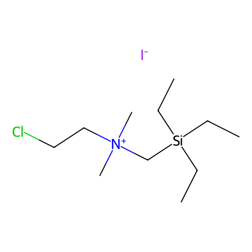 Ammonium, (2-chloroethyl)dimethyl(triethylsilylmethyl)-, iodide structure