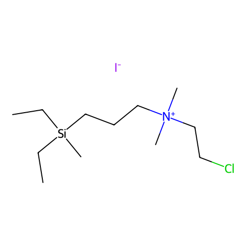 Ammonium, (2-chloroethyl)(3-(diethylmethylsilyl)propyl)dimethyl-, iodide structure