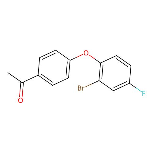 1-(4-(2-Bromo-4-fluorophenoxy)phenyl)ethanone structure