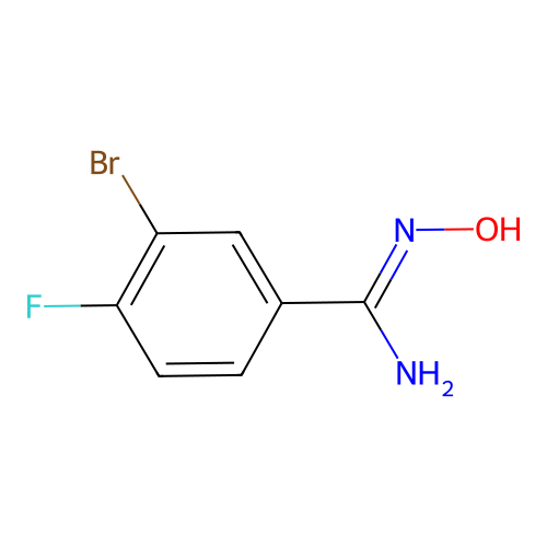 3-bromo-4-fluoro-N-hydroxybenzenecarboximidamide structure