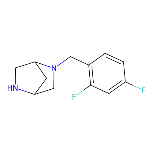 (1S,4S)-2-(2,4-Difluorobenzyl)-2,5-diaza-bicyclo[2.2.1]heptane structure