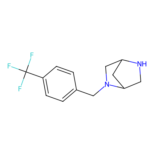 2-[[4-(Trifluoromethyl)phenyl]methyl]-2,5-diazabicyclo[2.2.1]heptane structure