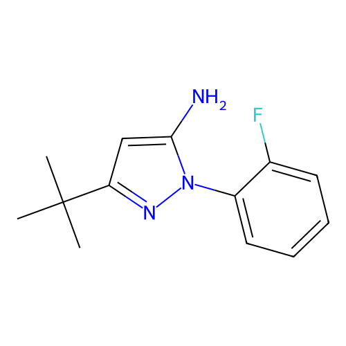 5-tert-Butyl-2-(2-fluoro-phenyl)-2H-pyrazol-3-ylamine structure