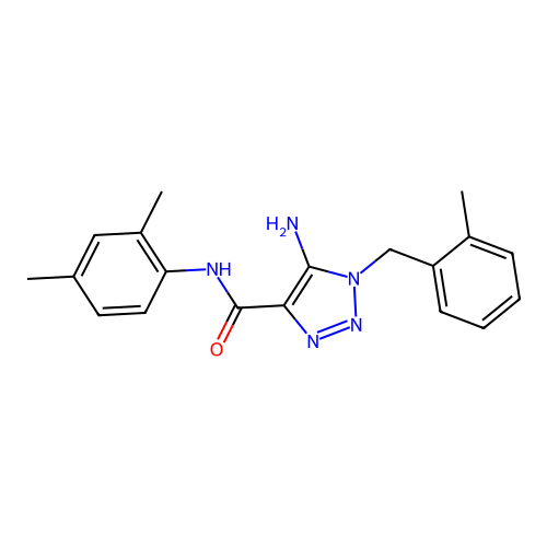 5-amino-N-(2,4-dimethylphenyl)-1-(2-methylbenzyl)-1H-1,2,3-triazole-4-carboxamide structure