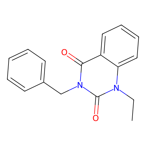3-benzyl-1-ethylquinazoline-2,4-dione structure