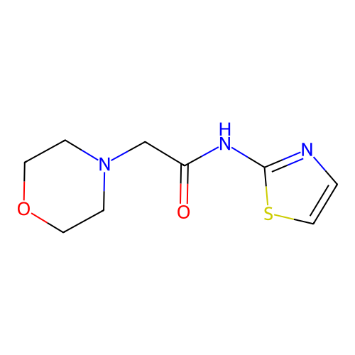 N-2-Thiazolyl-4-morpholineacetamide structure