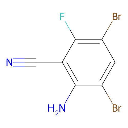 2-Amino-3,5-dibromo-6-fluorobenzonitrile structure