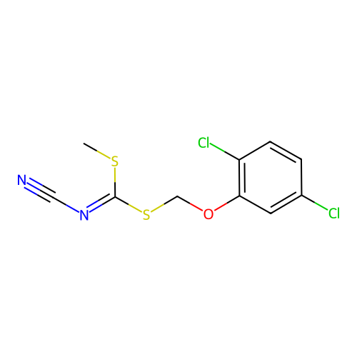 [(2,5-Dichlorophenoxy)methyl] methyl cyanocarbonimidodithioate structure