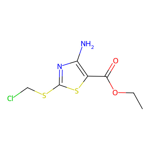 Ethyl 4-amino-2-(chloromethylthio)thiazole-5-carboxylate structure