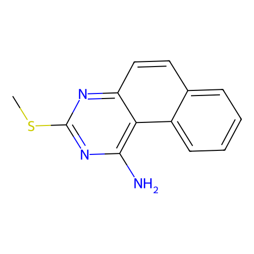 1-Amino-3-methylthiobenzo[f]quinazoline structure
