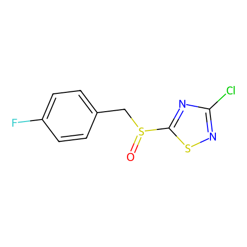 3-Chloro-5-(4-fluorobenzylsulfinyl)-1,2,4-thiadiazole structure