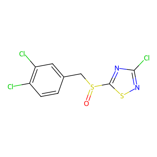 3-Chloro-5-(3,4-dichlorobenzylsulfinyl)-1,2,4-thiadiazole structure