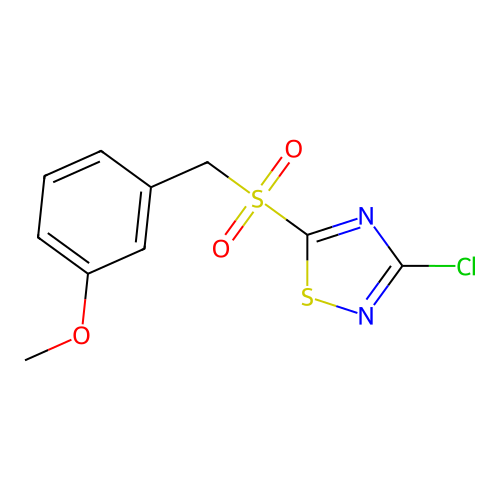 3-Chloro-5-(3-methoxybenzylsulfonyl)-1,2,4-thiadiazole structure