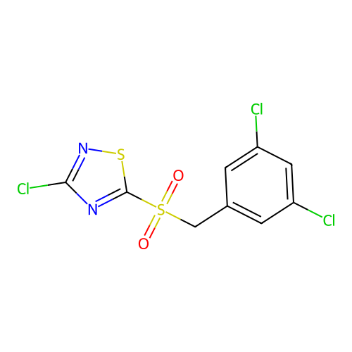 3-Chloro-5-(3,5-dichlorobenzylsulfonyl)-1,2,4-thiadiazole structure