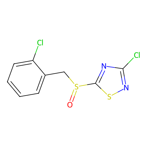 3-Chloro-5-(2-chlorobenzylsulfinyl)-1,2,4-thiadiazole structure