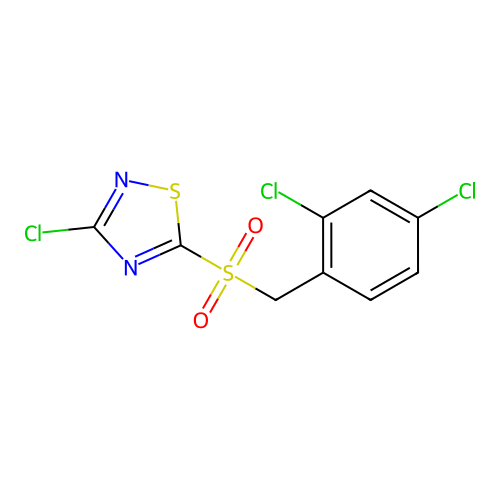 3-Chloro-5-(2,4-dichlorobenzylsulfonyl)-1,2,4-thiadiazole structure
