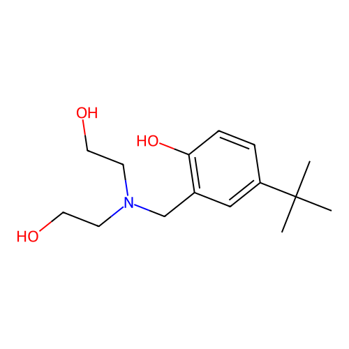 2-([Bis(2-hydroxyethyl)amino]methyl)-4-tert-butylphenol structure