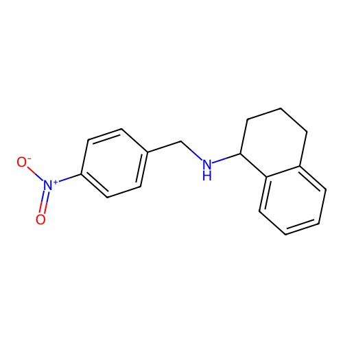 N-[(4-nitrophenyl)methyl]-1,2,3,4-tetrahydronaphthalen-1-amine structure