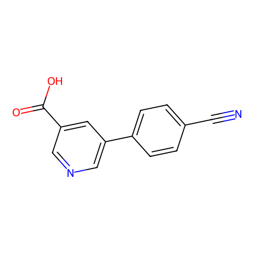 5-(4-Cyanophenyl)nicotinic acid structure