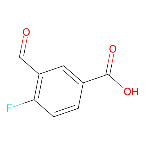 4-Fluoro-3-formyl-benzoic acid structure