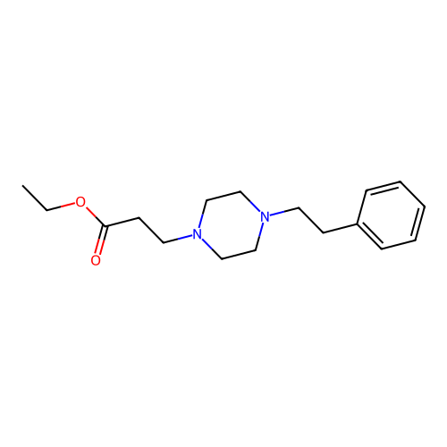Ethyl 3-[4-(2-phenylethyl)piperazin-1-yl]propanoate structure