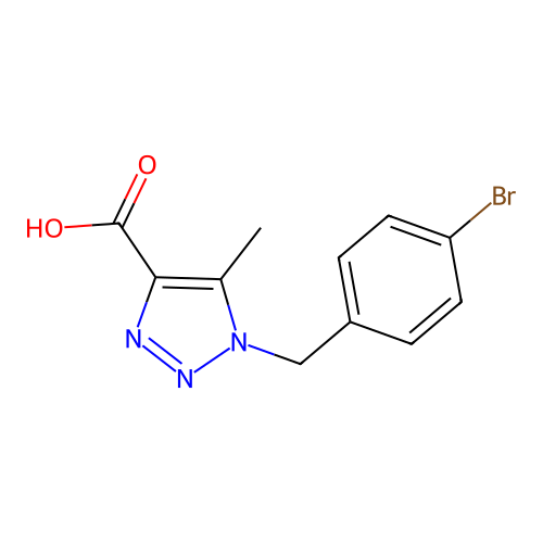 1-(4-bromobenzyl)-5-methyl-1H-1,2,3-triazole-4-carboxylic acid structure