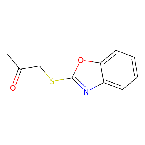 1-(Benzoxazol-2-ylthio)-propan-2-one structure