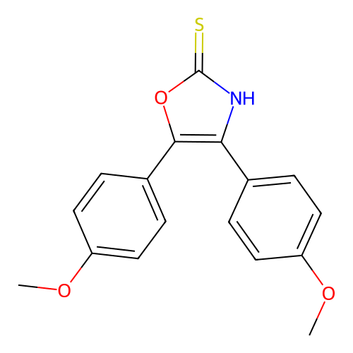 2(3H)-Oxazolethione, 4,5-bis(4-methoxyphenyl)- structure