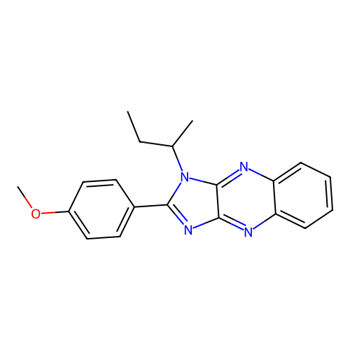 1-(butan-2-yl)-2-(4-methoxyphenyl)-1H-imidazo[4,5-b]quinoxaline structure