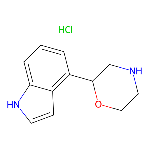 1H-Indole, 4-(2-morpholinyl)-, monohydrochloride structure