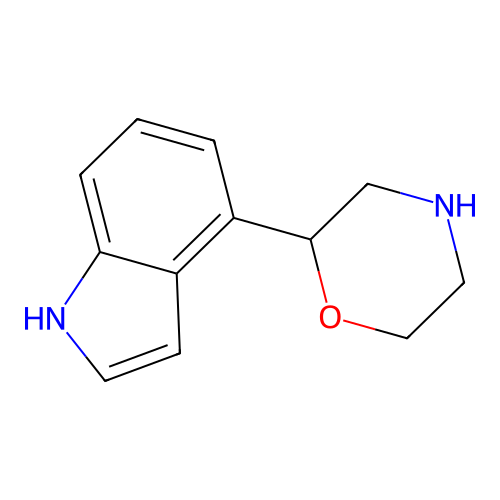 4-(morpholin-2-yl)-1H-indole structure