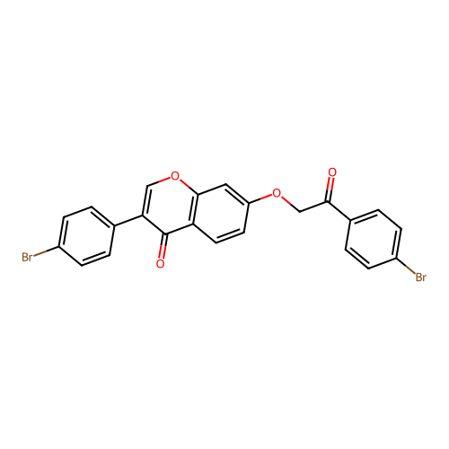 3-(4-Bromophenyl)-7-[2-(4-bromophenyl)-2-oxoethoxy]chromen-4-one structure