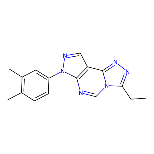 7-(3,4-dimethylphenyl)-3-ethyl-7H-pyrazolo[4,3-e][1,2,4]triazolo[4,3-c]pyrimidine structure